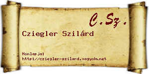 Cziegler Szilárd névjegykártya