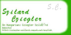 szilard cziegler business card